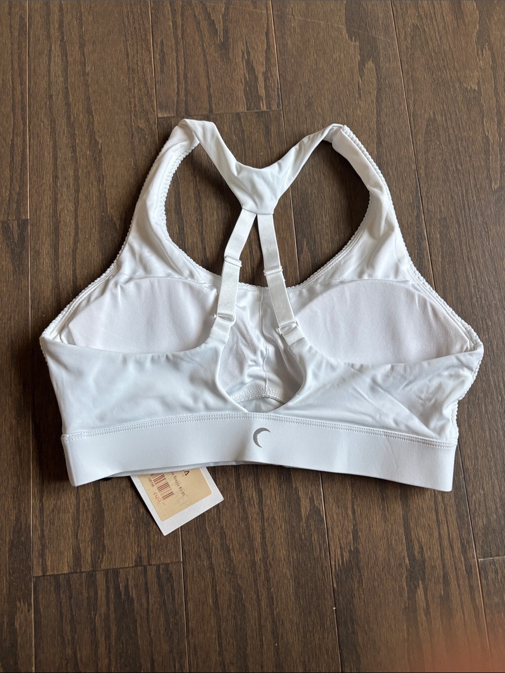 NWT Zyia White Textured Racerback Sports Bra - Picture 3 of 6